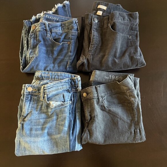 Bulk Lot Of 4 Womens Size 4 (27 waist) Skinny Leg Casual Denim Jeans Bottoms - Picture 1 of 14
